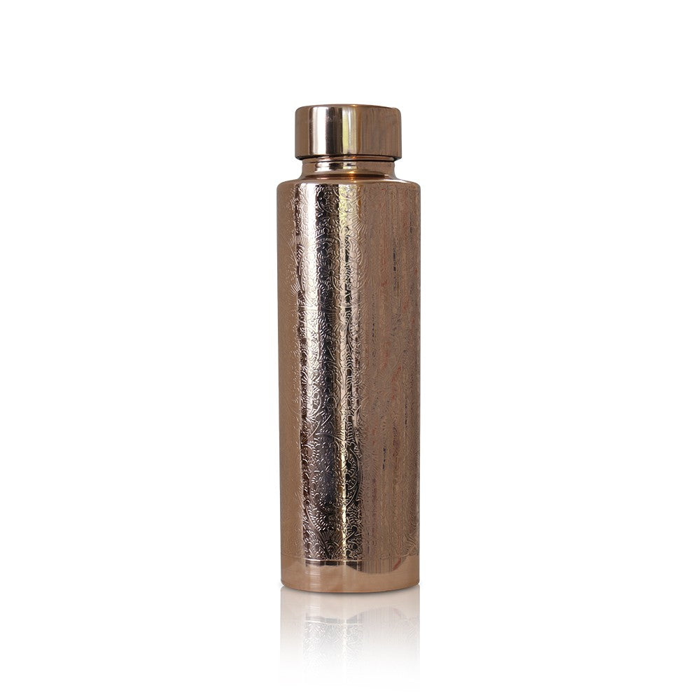 Copper Water Bottle - Patterned